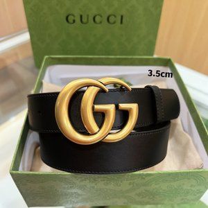 3.5 cm Wide Gucci GG Marmont Black Belt Size 95/38